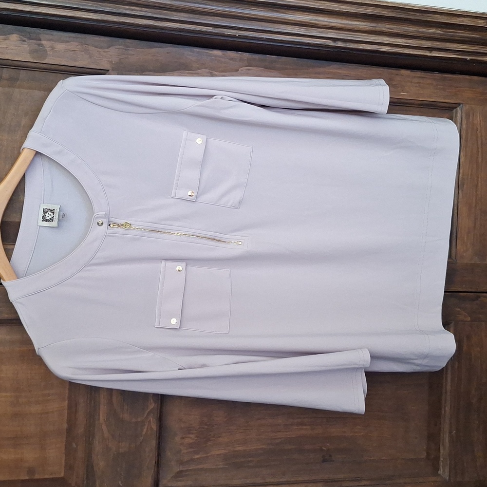 Anne Klein Lilac 3/4 sleeves blouse